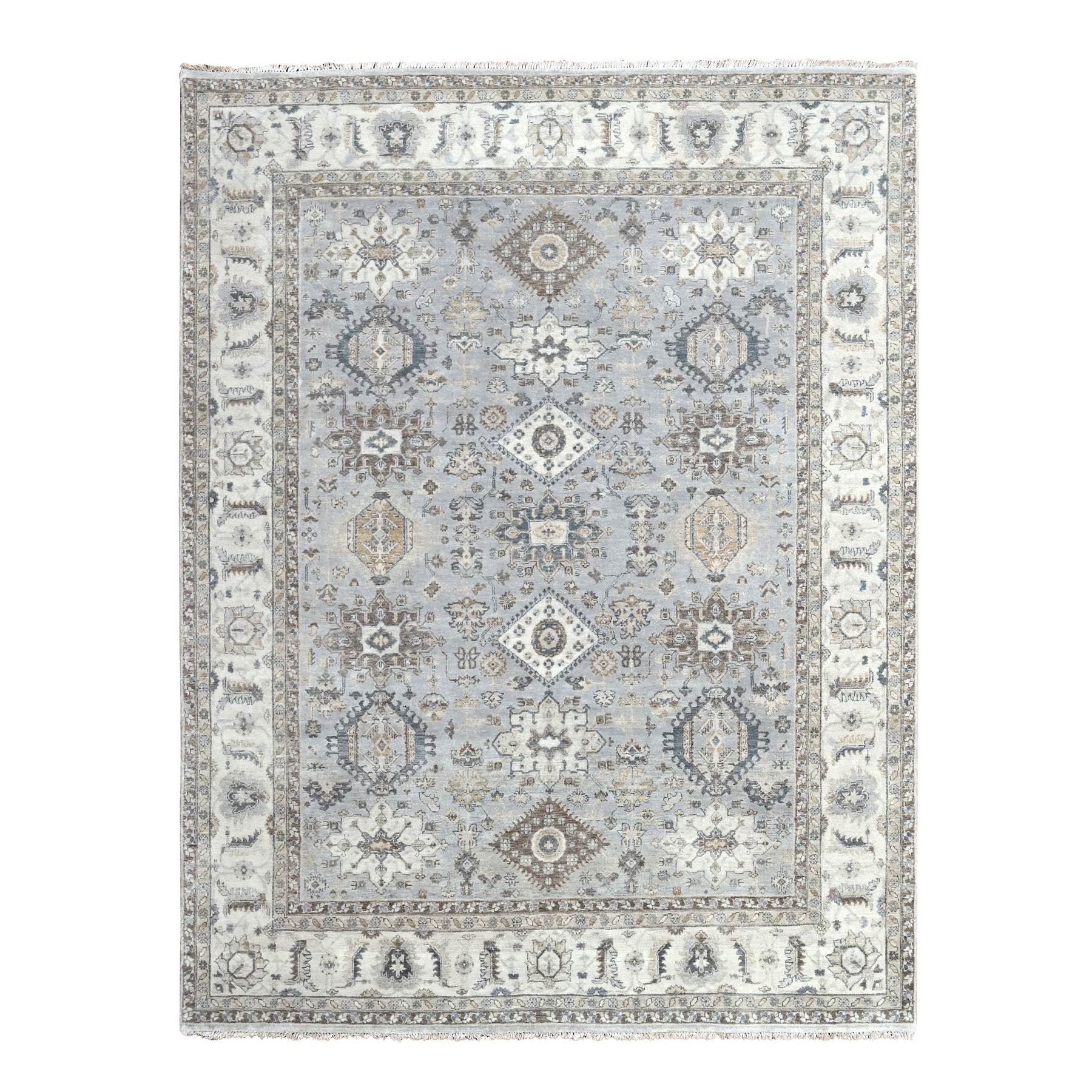 Traditional Wool Hand-Knotted Area Rug 7'10